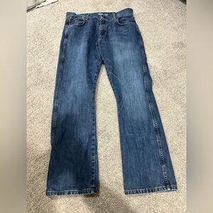 Wrangler Retro Slim Boot Cut Denim Jeans Mens 36x32 Blue Wash Western